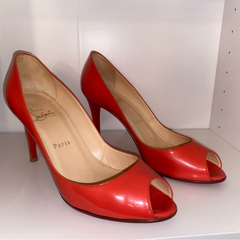 Christian Louboutin pink Patent Leather Stiletto Heels